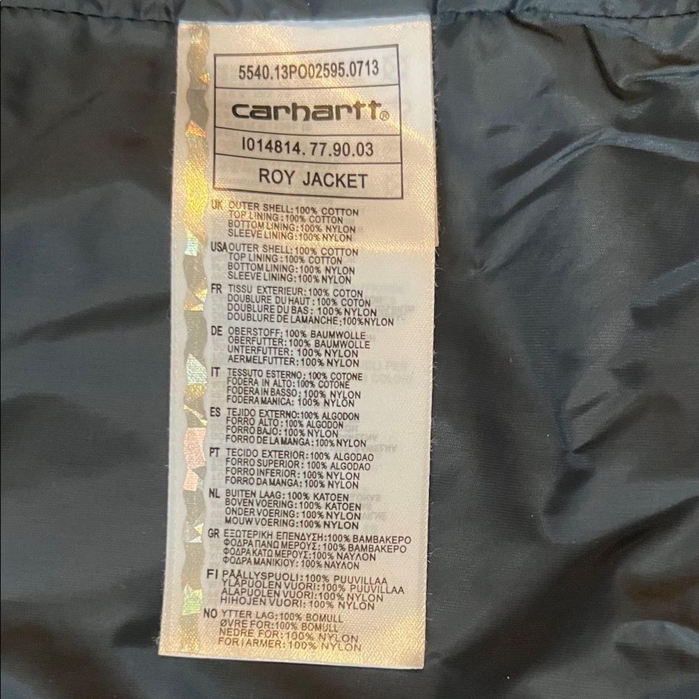 Carhartt Waxed Roy Jacket - Navy Blue - Picture 4 of 7